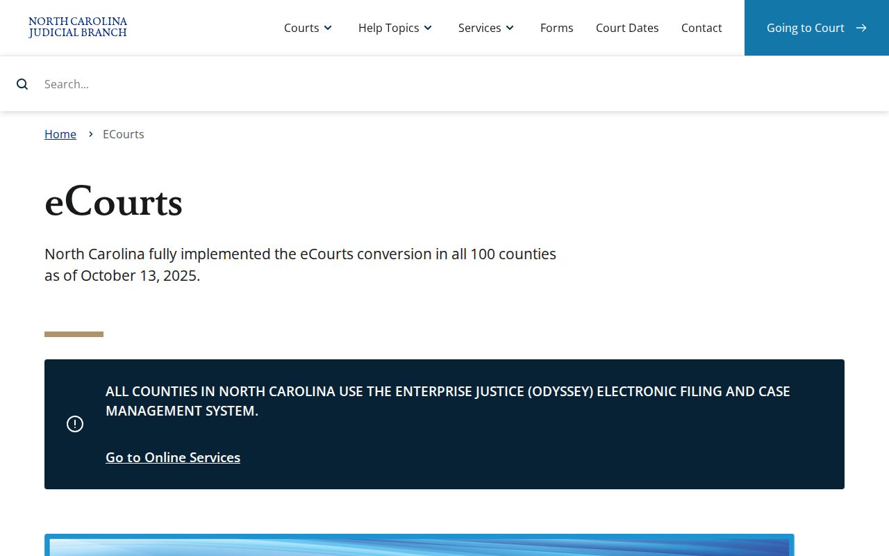 Edgecombe County criminal court cases statewide eCourts overview