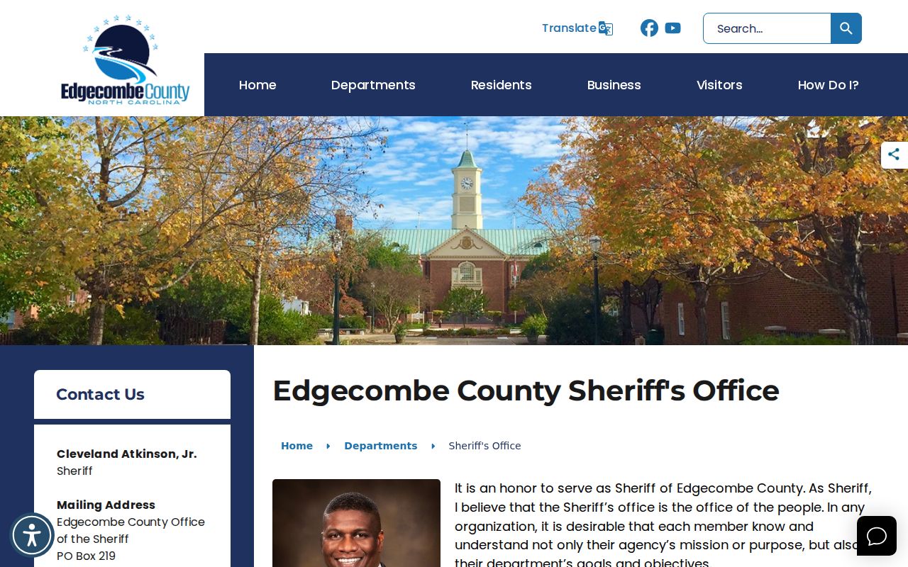 Edgecombe County criminal history sheriff records office source